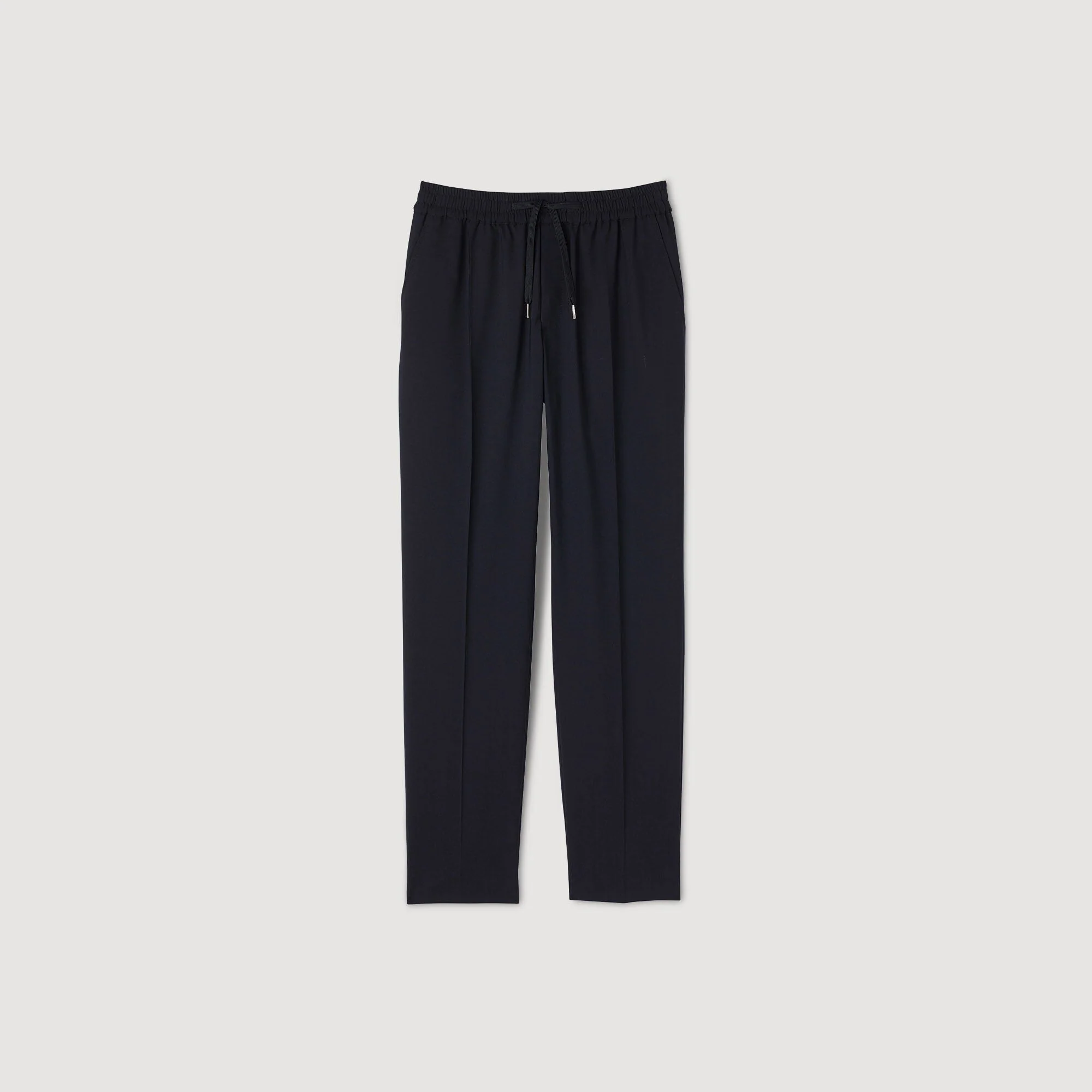 New Alpha Elasticated Straight-Leg Pants Navy Blue - Image 6