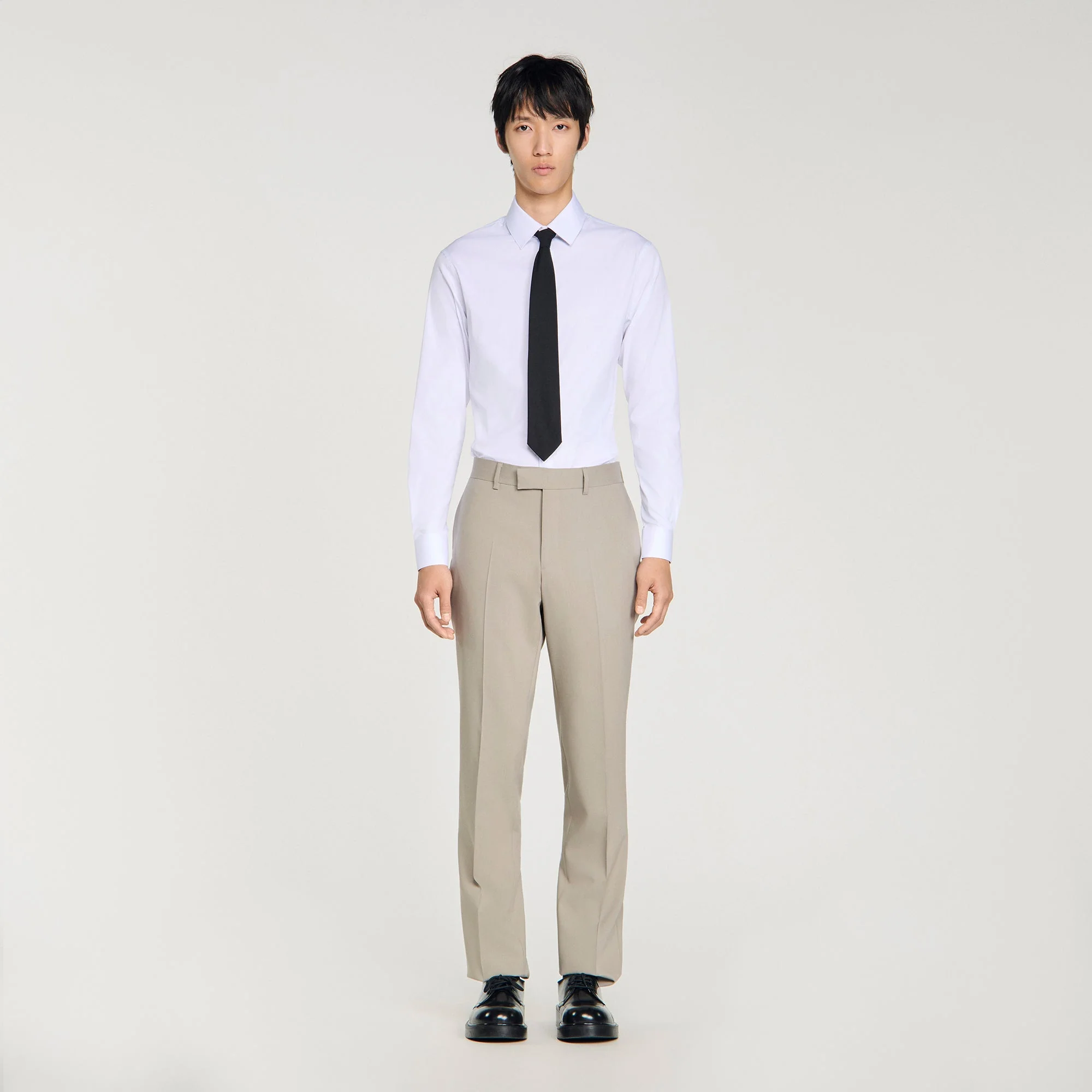 Formal Wool Suit Trousers Aluminum - Image 2