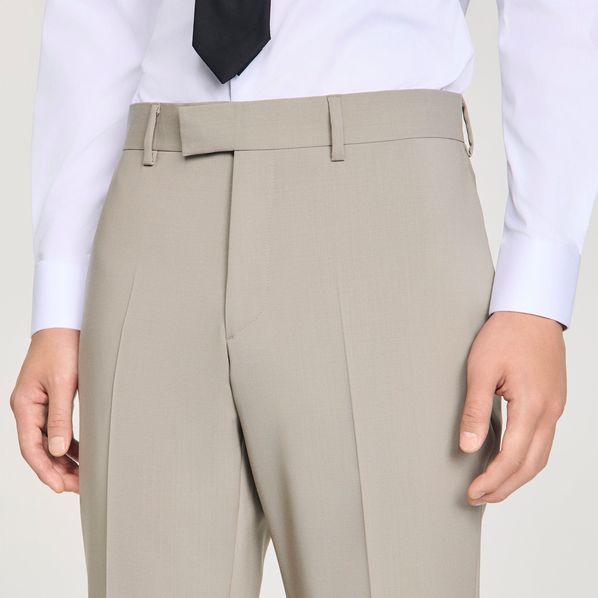 Formal Wool Suit Trousers Aluminum - Image 3