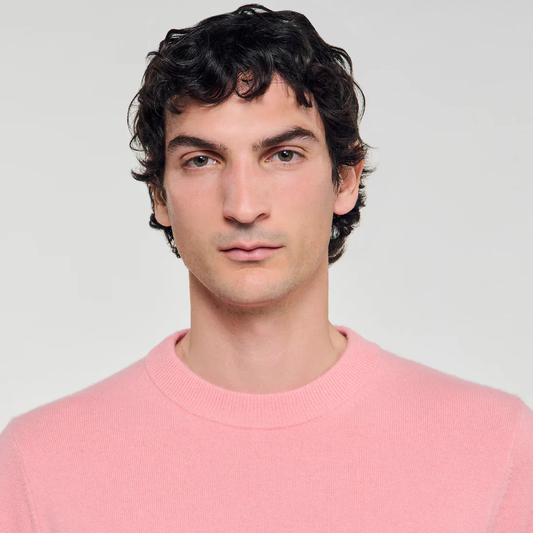 Crewneck Cashmere Sweater Baby Pink - Image 3