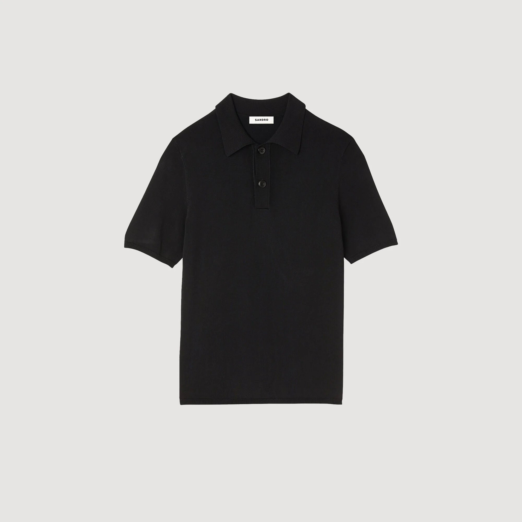 Pablo Knitted Polo Shirt Black - Image 6