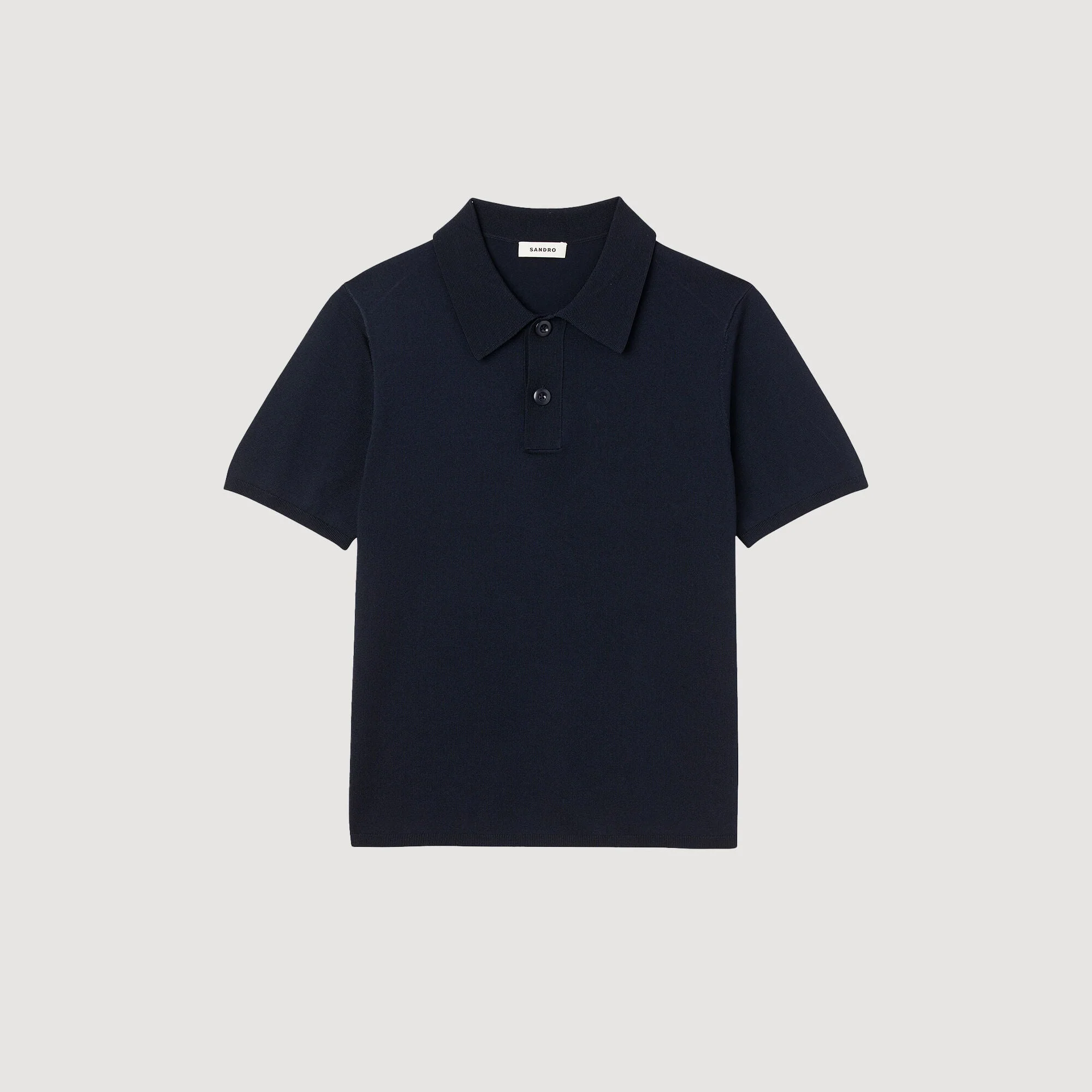 Pablo Knitted Polo Shirt Navy Blue - Image 6