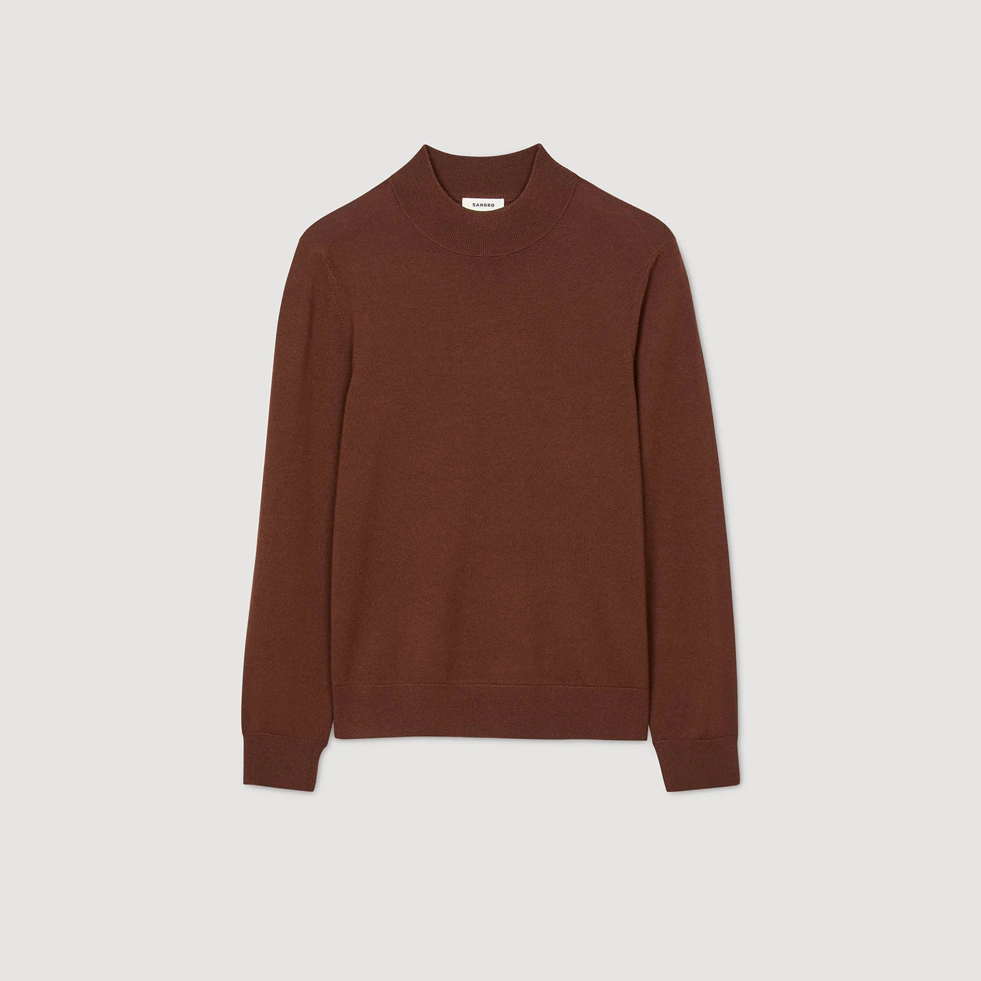 Industrial Wool jumper with high neck Cognac - Image 6