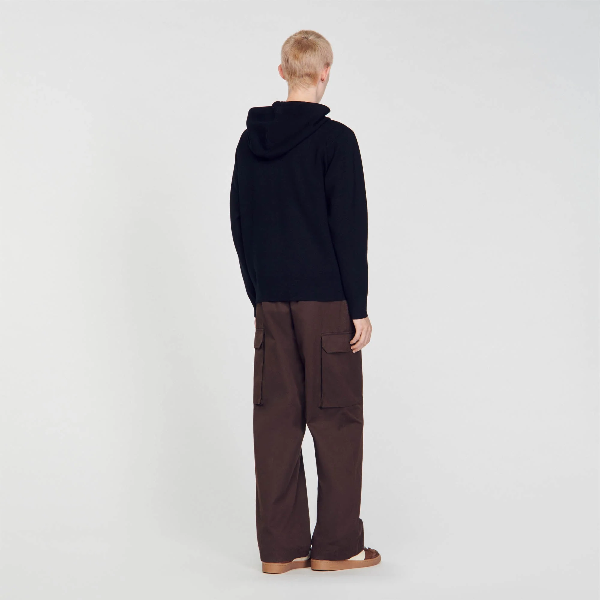 Home Zip Hoodie Oversized Sweatshirt Black - Image 6
