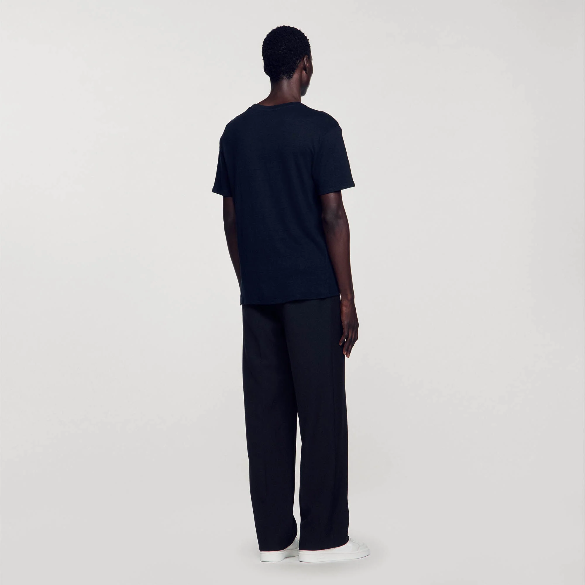 Clash Linen T-Shirt Black - Image 3