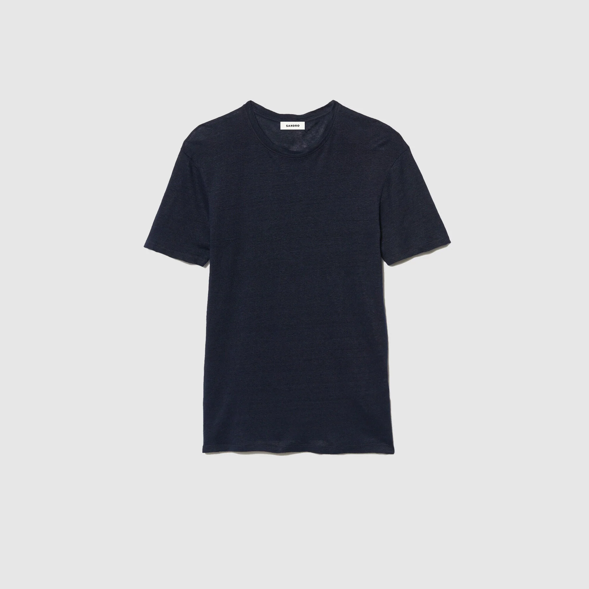 Clash Linen T-Shirt Navy Blue - Image 6