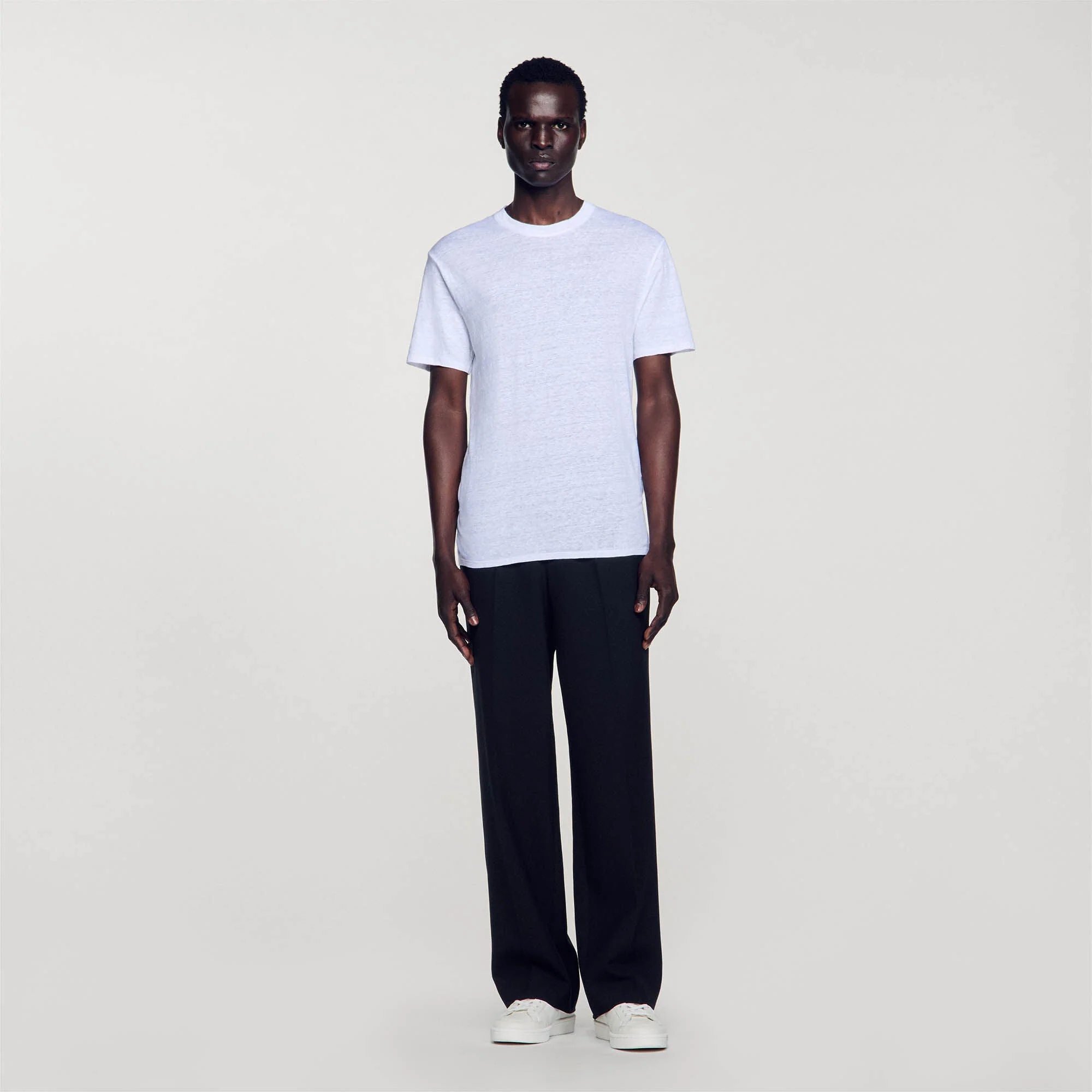 Clash Linen T-Shirt White - Image 2