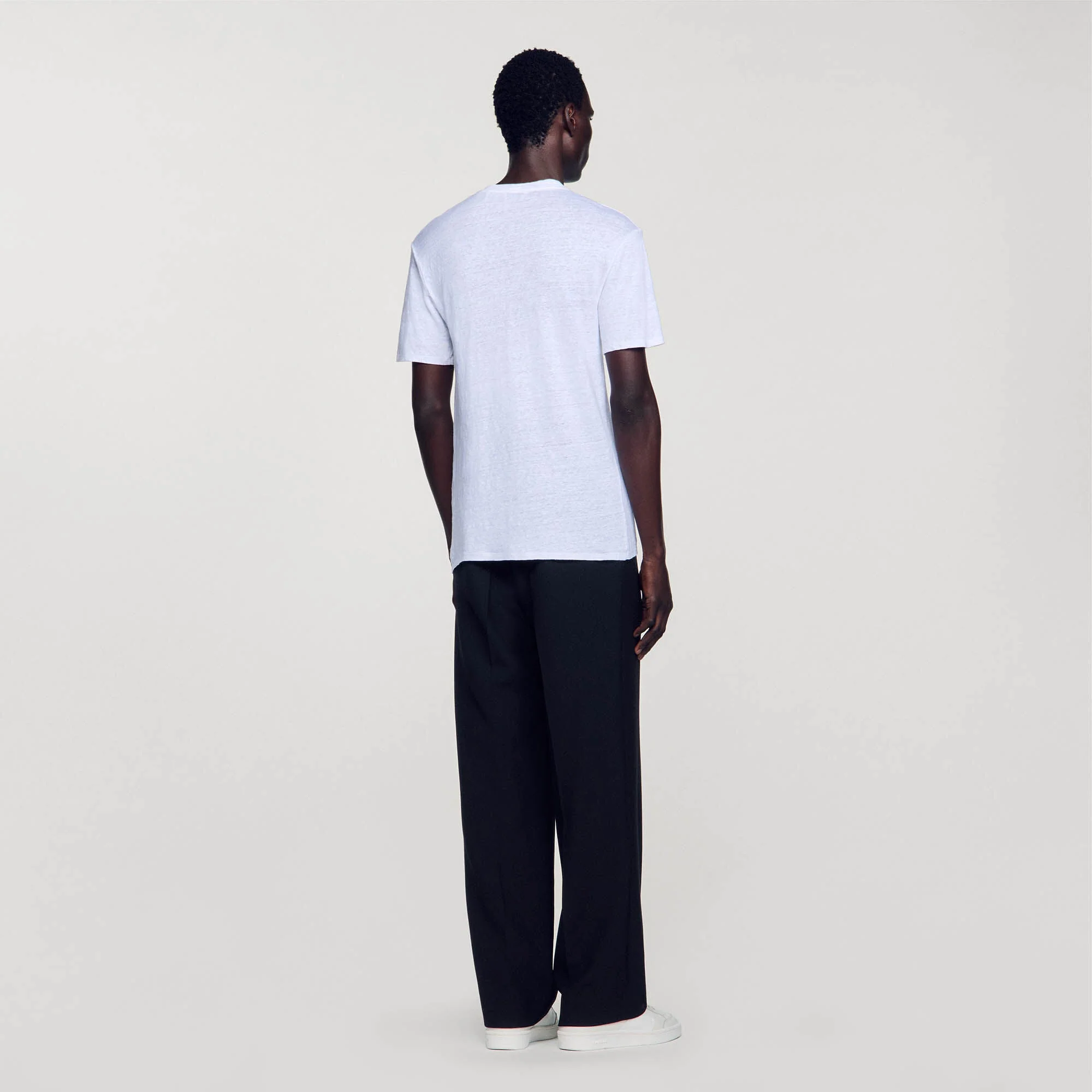 Clash Linen T-Shirt White - Image 3