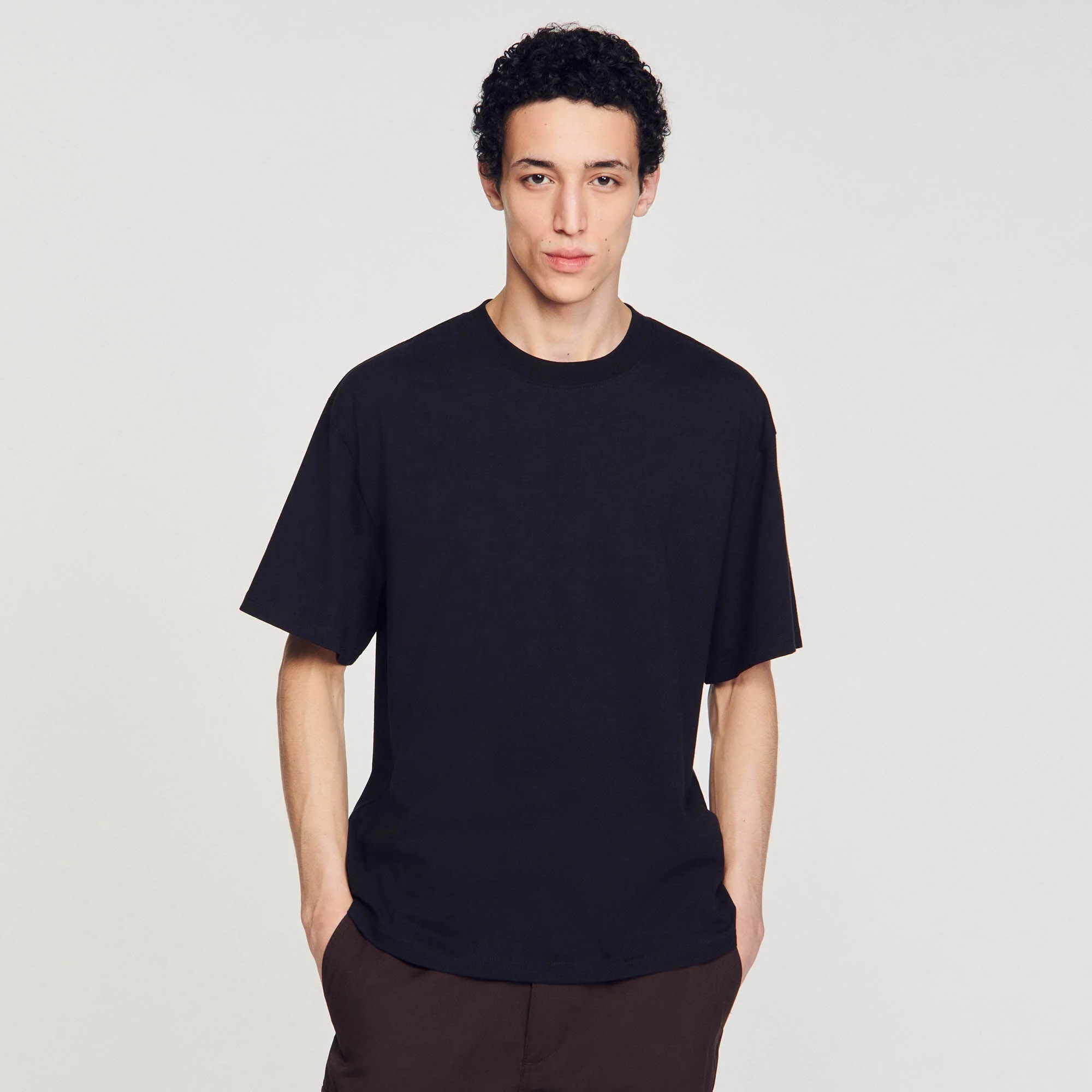Logo Sleek Tee Oversized T-Shirt Black - Image 4