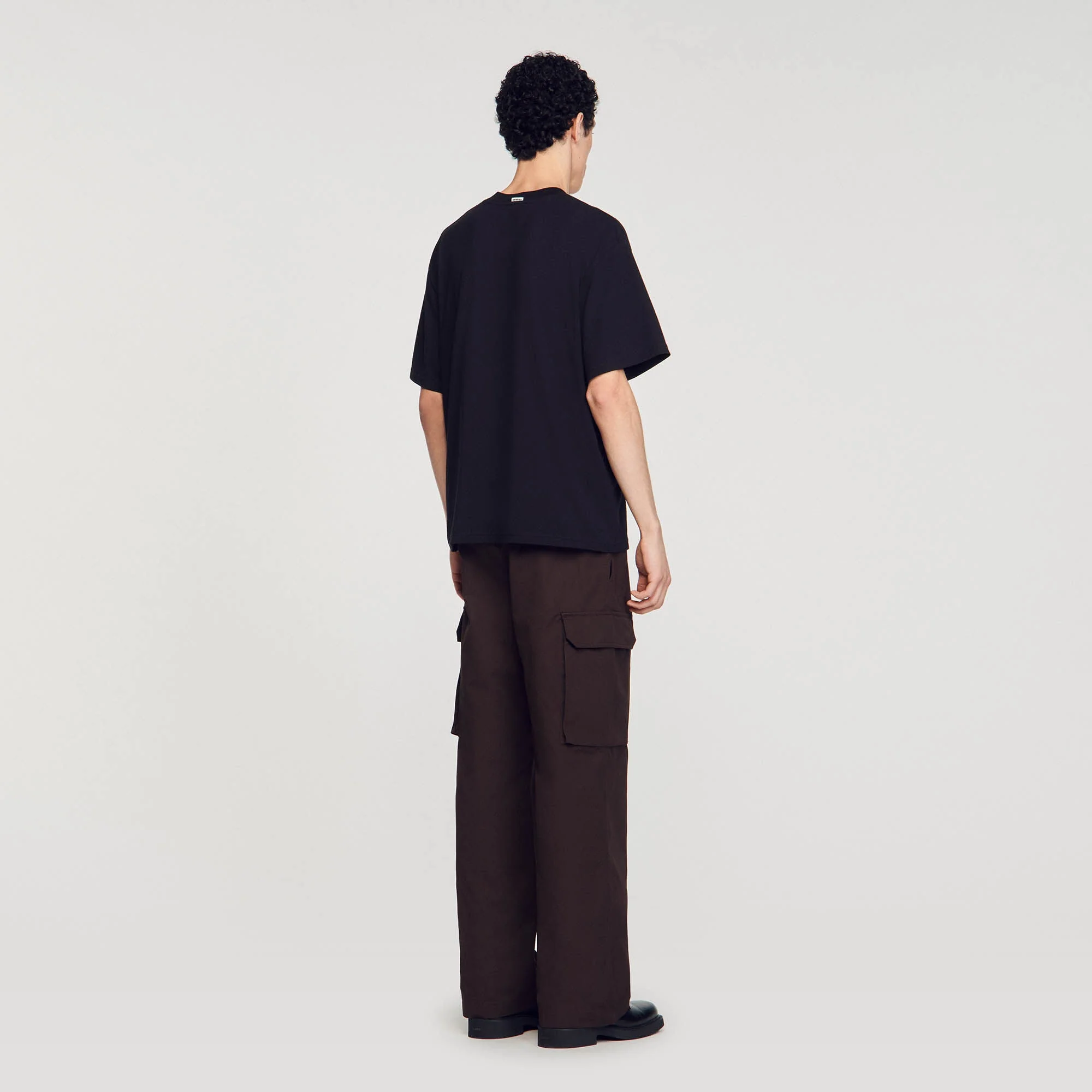 Logo Sleek Tee Oversized T-Shirt Black - Image 5