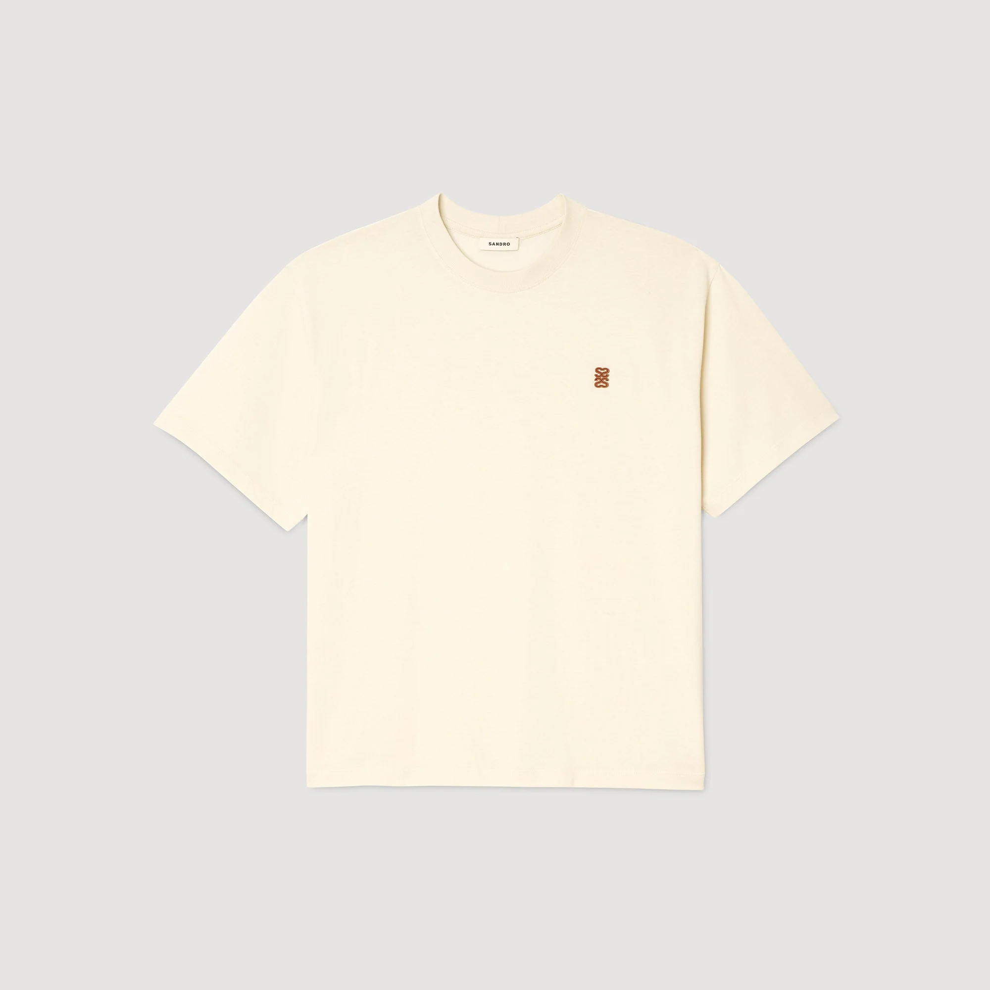 Tshirt Patch 4S Leather Logo T-Shirt Butter Cream - Image 6