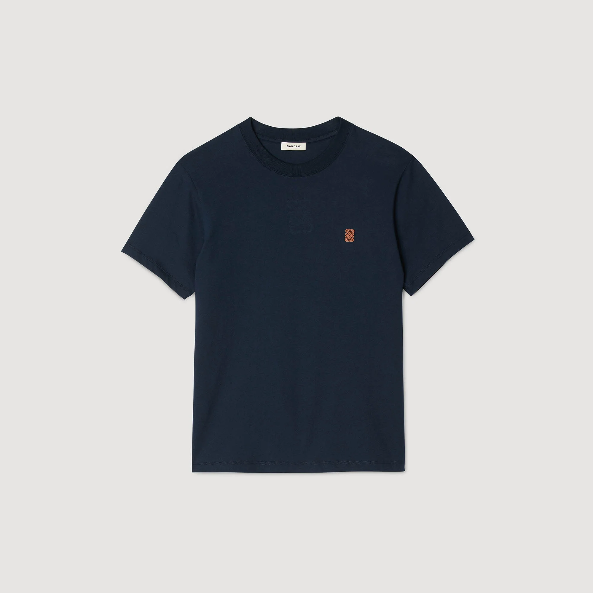 Tshirt Patch 4S Leather Logo T-Shirt Navy Blue - Image 6