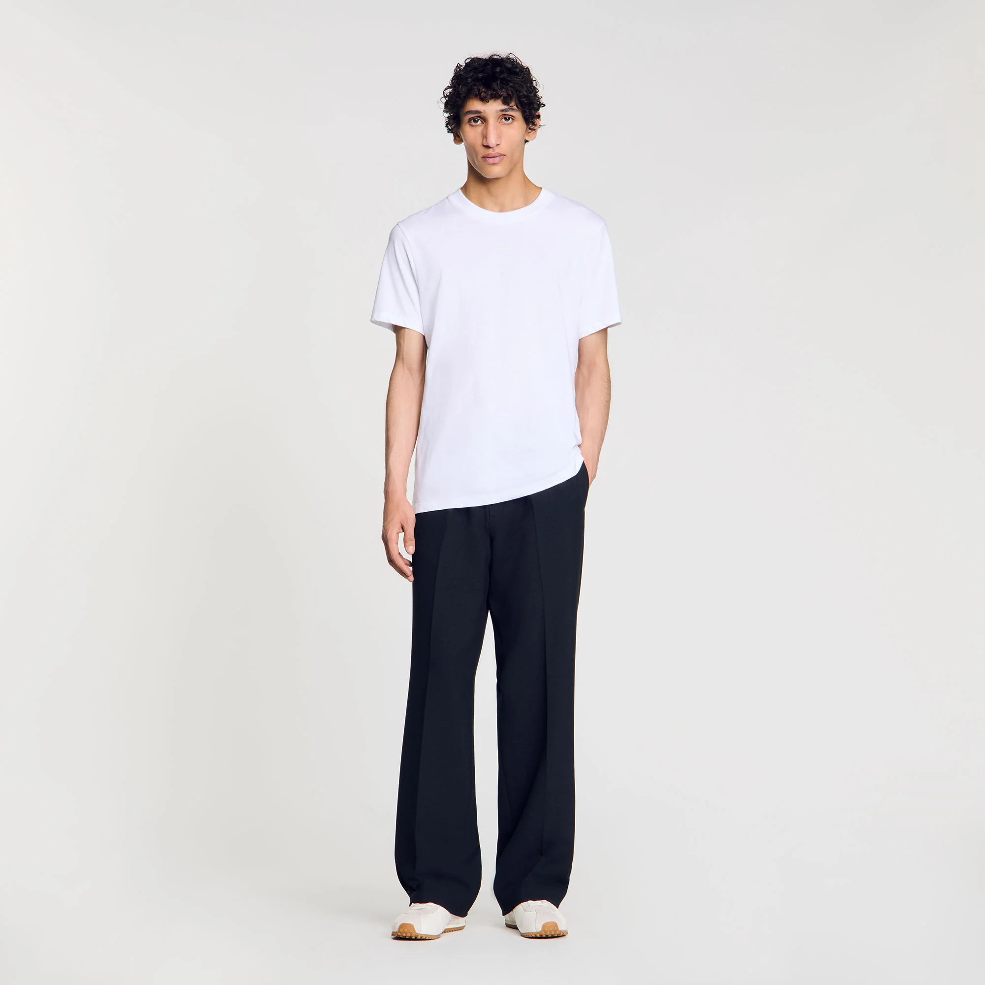 Sandro Logo Tee Cotton T-Shirt White