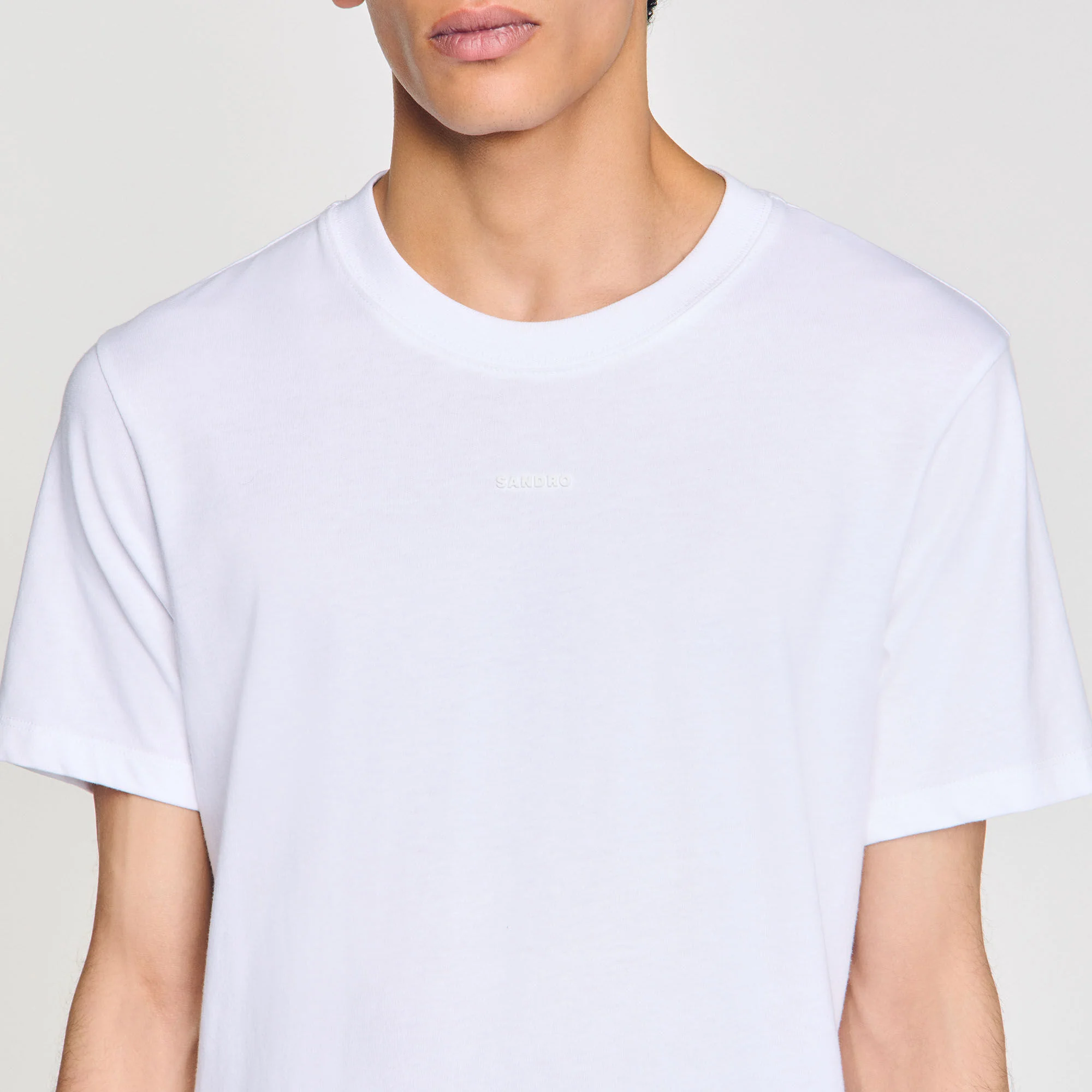 Sandro Logo Tee Cotton T-Shirt White - Image 3