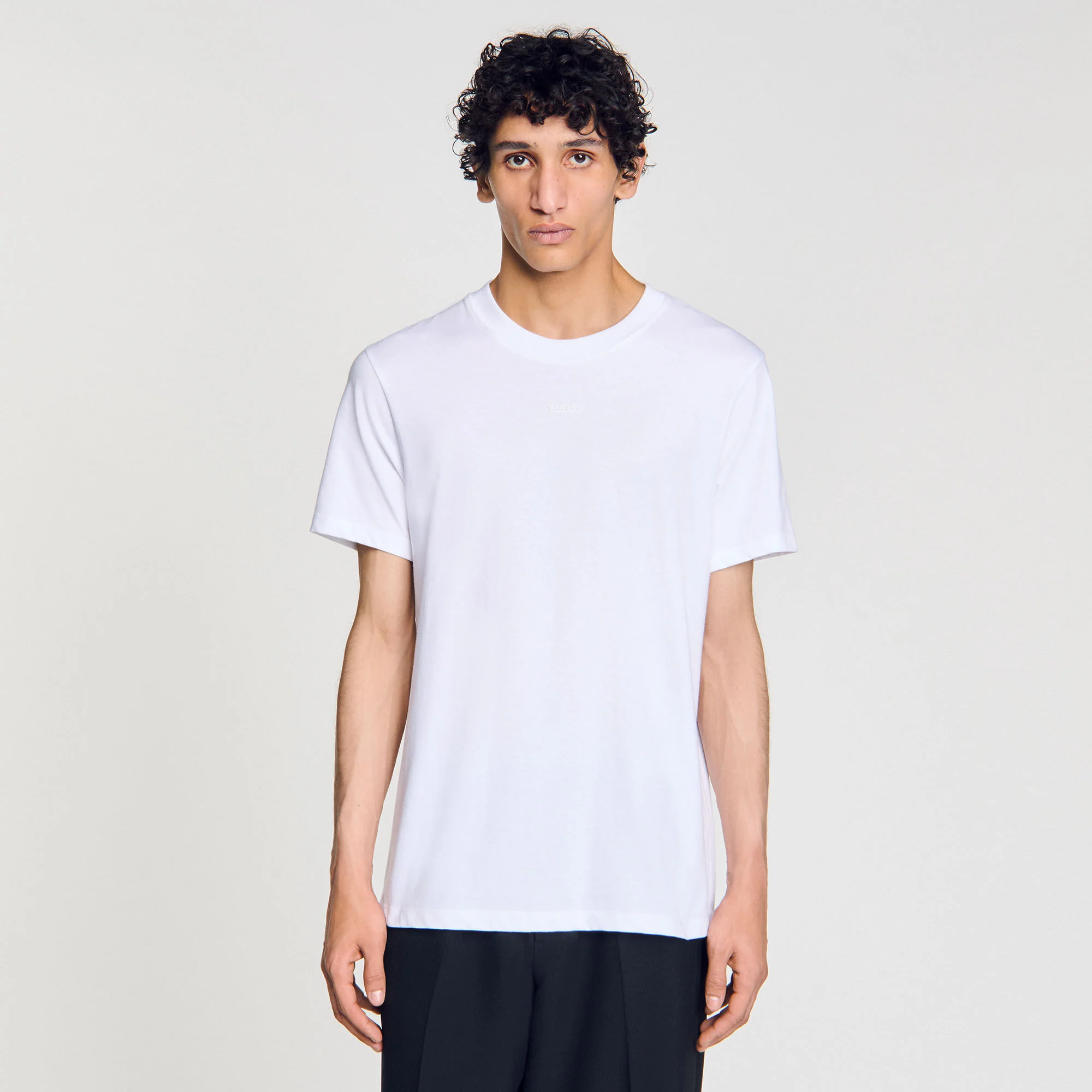 Sandro Logo Tee Cotton T-Shirt White - Image 4