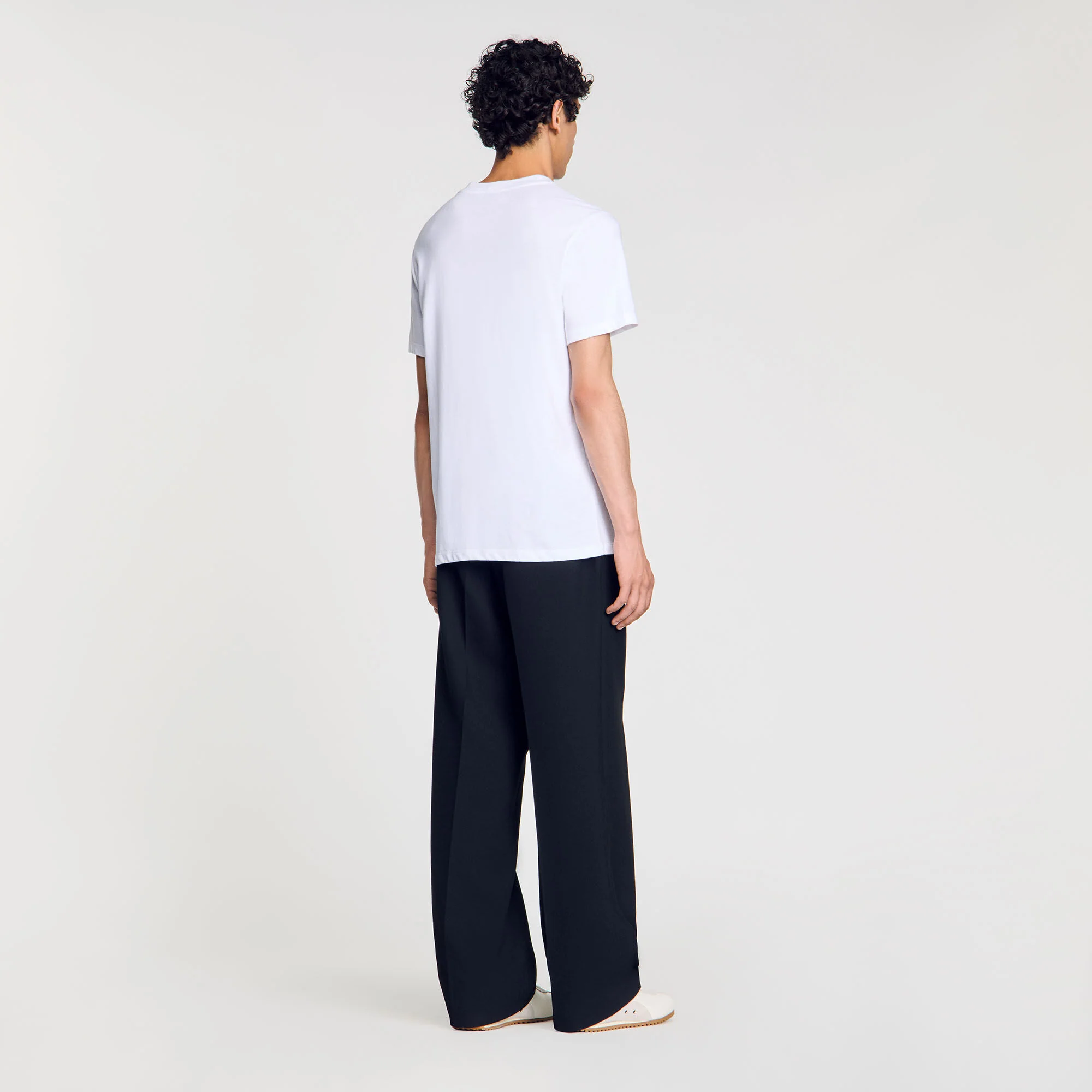Sandro Logo Tee Cotton T-Shirt White - Image 5