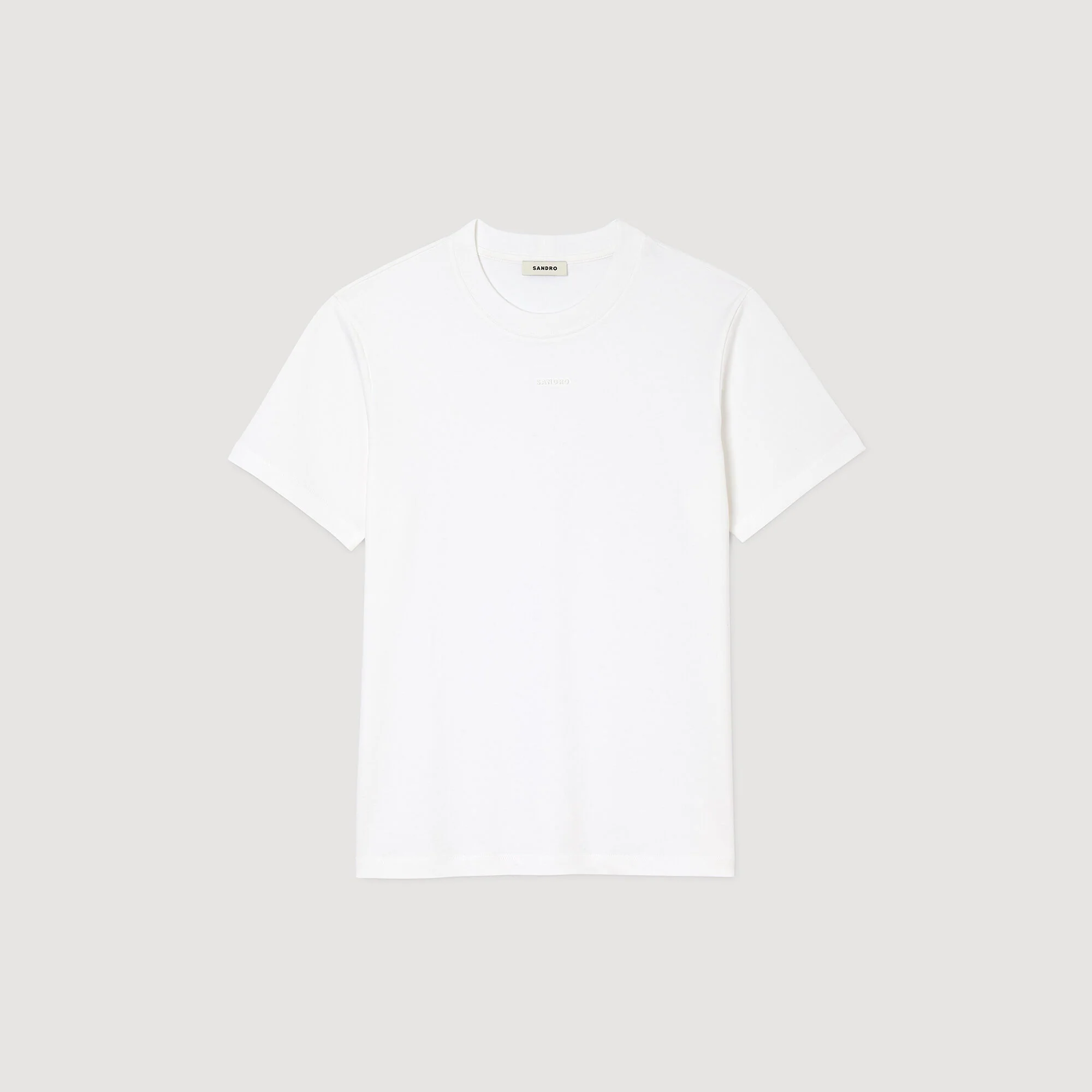 Sandro Logo Tee Cotton T-Shirt White - Image 6